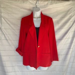 Red blazer with gold button size 4